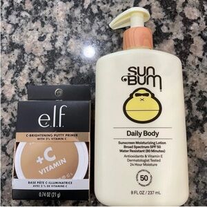 Sun Bum Daily Body Lotion and e.l.f. Primer Set